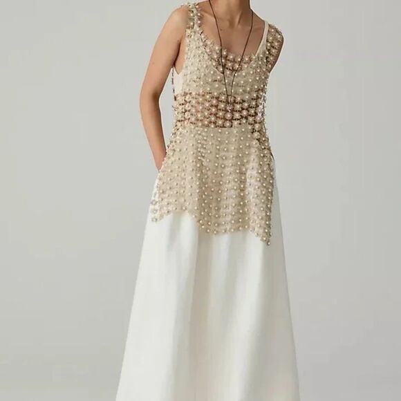 Anthropologie Beaded Lace Tunic Vest – One Size Fits Most - Picture 1 of 13